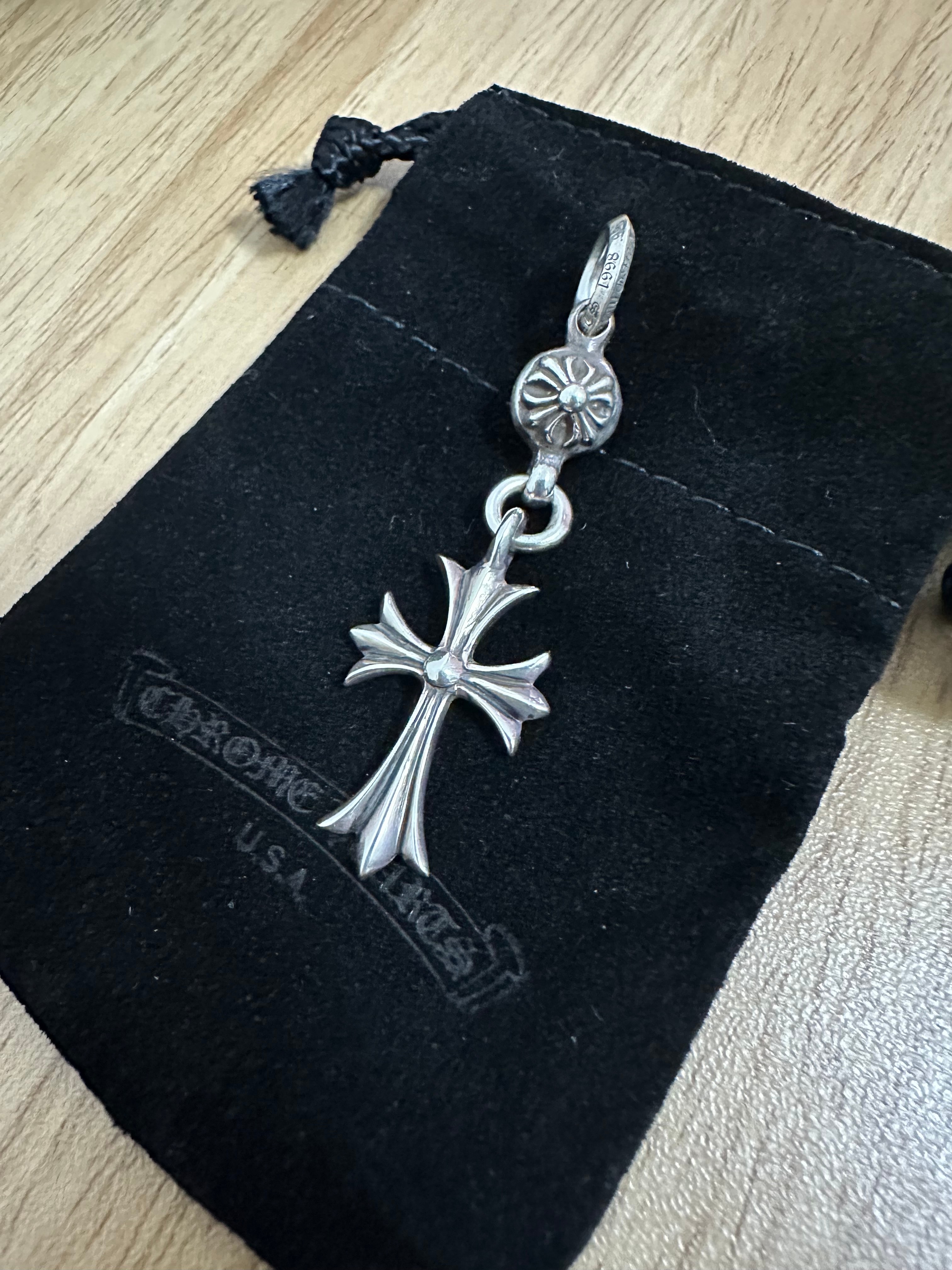 Chrome Hearts 1 Ball Tiny CH Cross Charm "Silver"