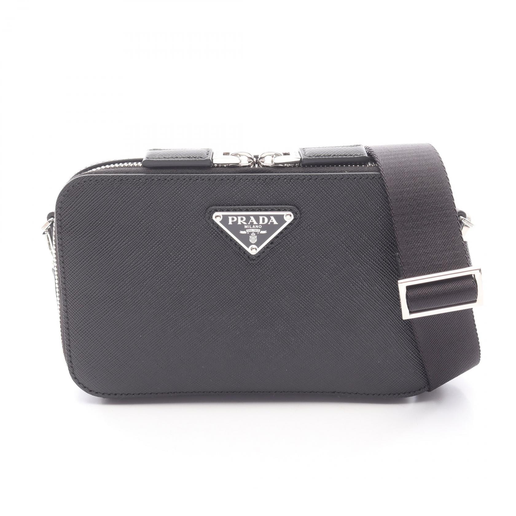 プラダ PRADA BRIQUE ブリック ショルダーバッグ バッグ サフィアーノレザー メンズ ブラック系 2VH1739Z2F0002 【新品】