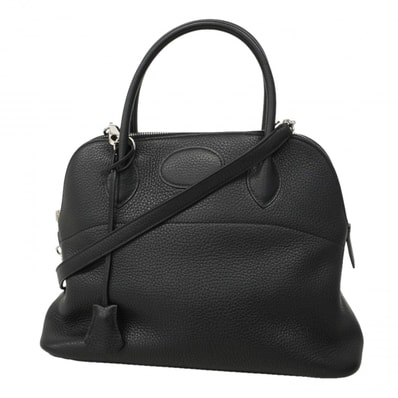 ★SALE【6eb0561-h】エルメス ハンドバッグ ボリード31 トリヨンクレマンス ブラック シルバー金具 T刻印 2wayバッグ【中古】レディース