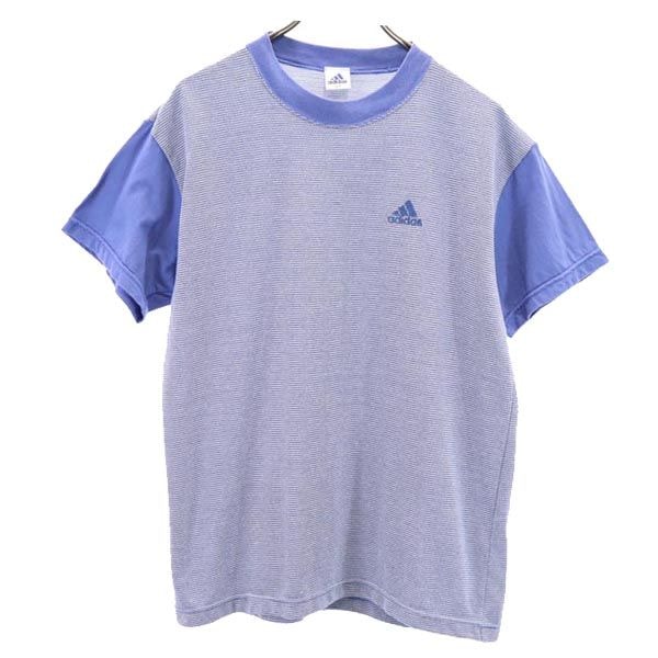 adidas アディダス 90s 日本製 半袖 Tシャツ S-M ブルー系