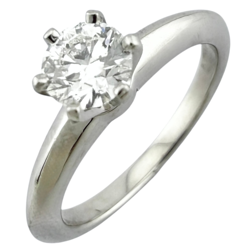 ティファニー ソリティア リング 指輪 6号 Pt950プラチナ ダイヤモンド レディース TIFFANY&Co. 中古