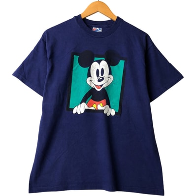 古着 90年代 ヘインズ Hanes MICKEY MOUSE ミッキーマウス キャラクタープリントTシャツ USA製 メンズL相当/eaa588206
