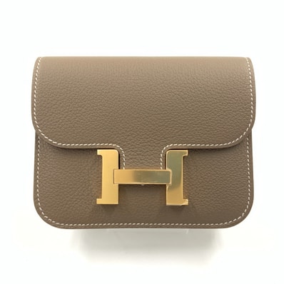 HERMES エルメス コンスタンス スリム エトゥープ K刻印 2025年 二つ折り財布 H082501CC グレー