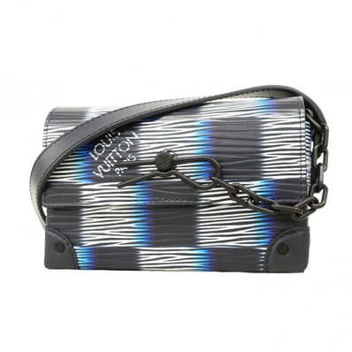 ★SALE【6db1996】ルイヴィトン ショルダーバッグ エピ ダミエ・ラッシュ スティーマーウェアラブウォレット M82819 ブラック ブルー【中古】メンズ