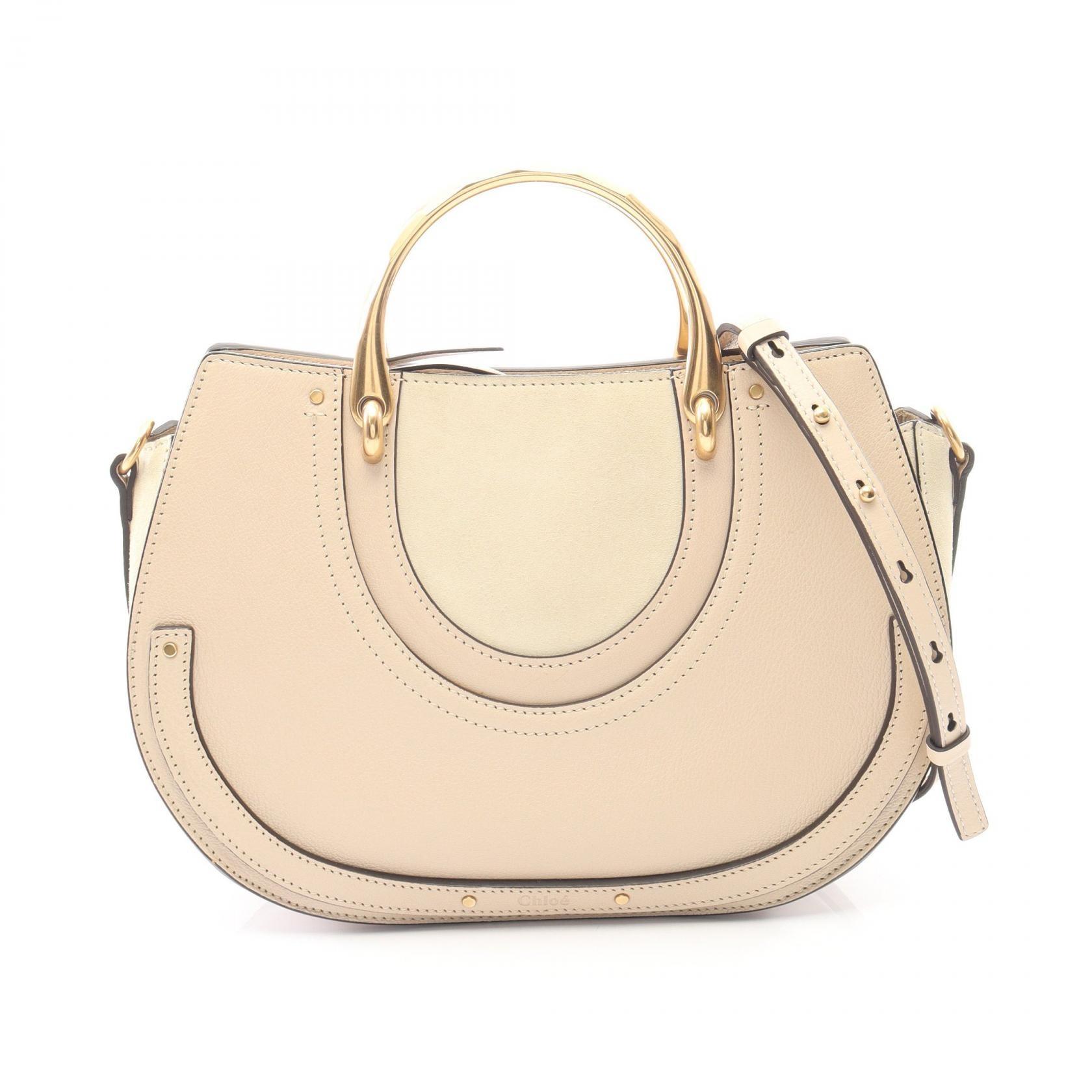 クロエ Chloe ピクシー ハンドバッグ バッグ レザー スウェード レディース ベージュ系 3S1332 HFV 【中古】