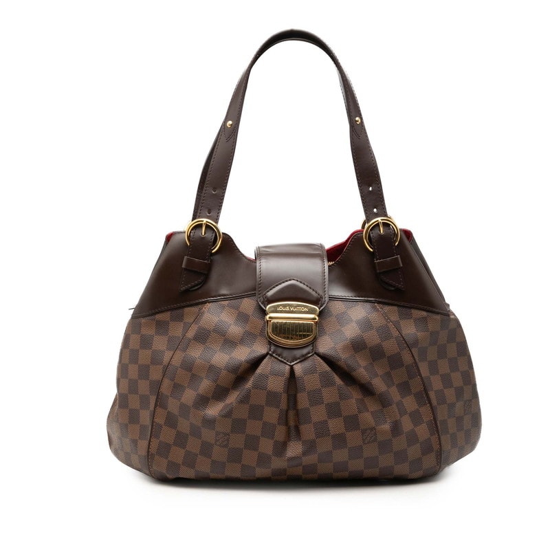 ルイ ヴィトン ダミエ システィナGM トートバッグ ショルダーバッグ N41540 ブラウン PVC レザー レディース LOUIS VUITTON 【中古】