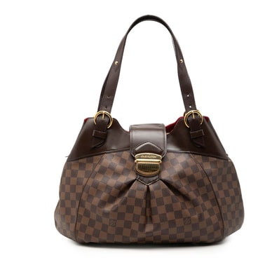 ルイ ヴィトン ダミエ システィナGM トートバッグ ショルダーバッグ N41540 ブラウン PVC レザー レディース LOUIS VUITTON 【中古】