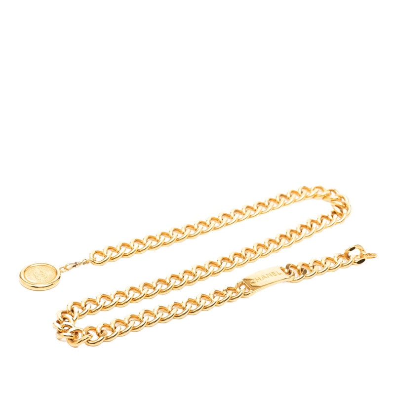 샤넬 코코 마크 31 RUE CAMBON 르 캉봉 체인 벨트 골드 도금 여성 CHANEL [중고]