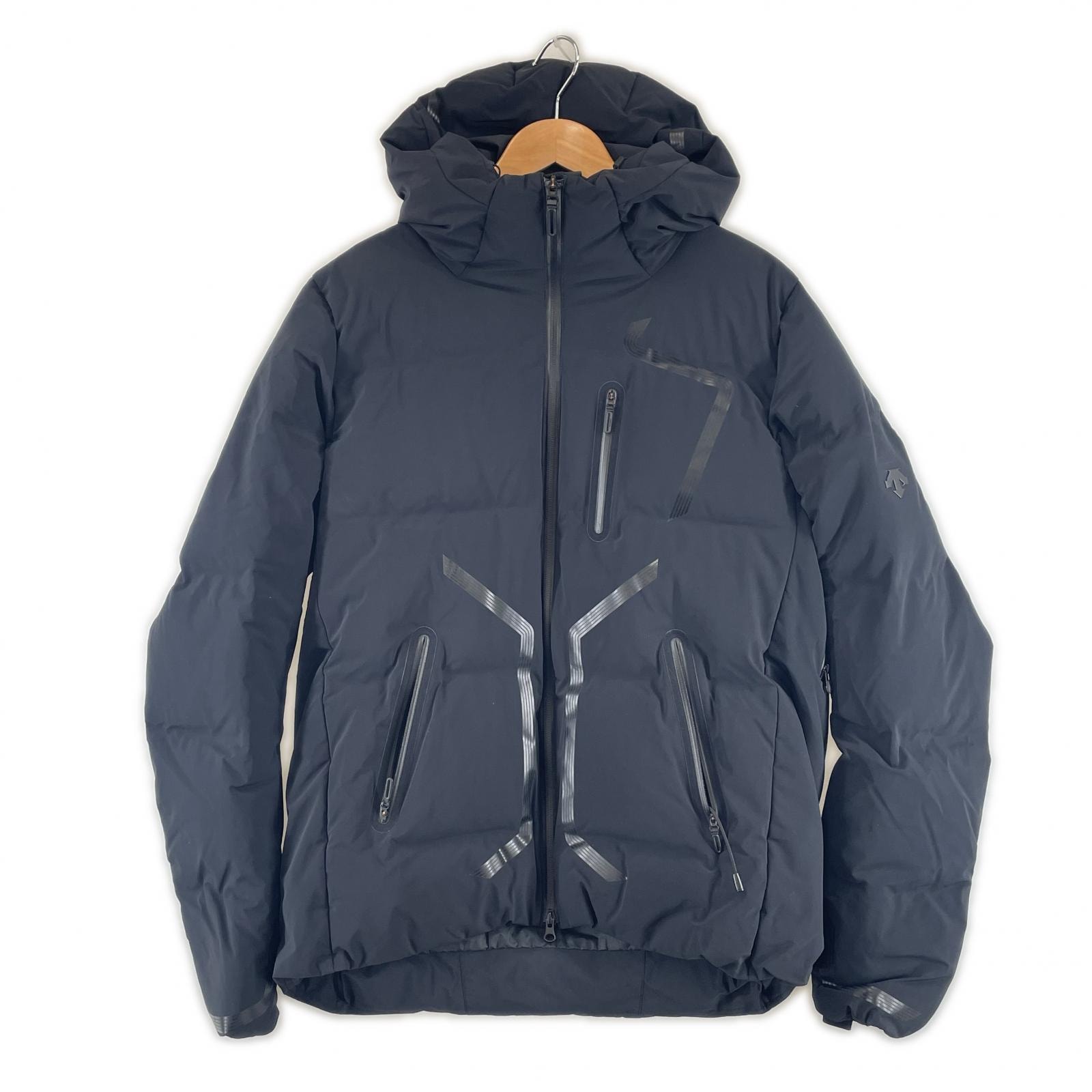 美品 DESCENTE デサント DAMQGK33U ライン 秋冬 AW ダウンジャケット ナイロン ブラック メンズ XXL オルテライン ストームジャケット【古着】【中古】