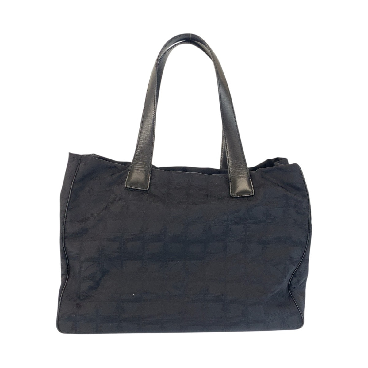 CHANEL シャネル ニュートラベルラインMM ココマーク ブラック 黒 ゴールド金具 ナイロン レザー/ トートバッグ ショルダーバッグ 601407 【中古】