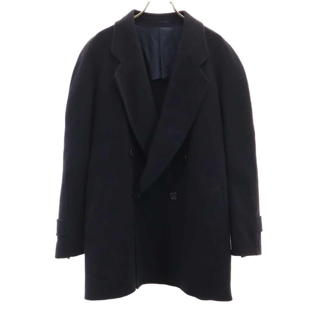 Christian Dior MONSIEUR クリスチャンディオール ムッシュ 90s カシミヤ100% オールド ダブル テーラードジャケット M ブラック