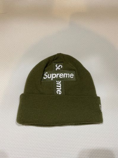 Supreme New Era® Cross Box Logo Beanie "Light Olive"