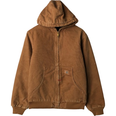 古着 00年代 カーハート Carhartt アクティブジャケット 中綿入り ダックフルジップパーカー レディースXL相当/eaa585924