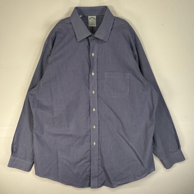 古着 ブルックスブラザーズ Brooks Brothers 長袖シャツ 1818 REGENT カラーステイ XL ブルー系 チェック メンズ