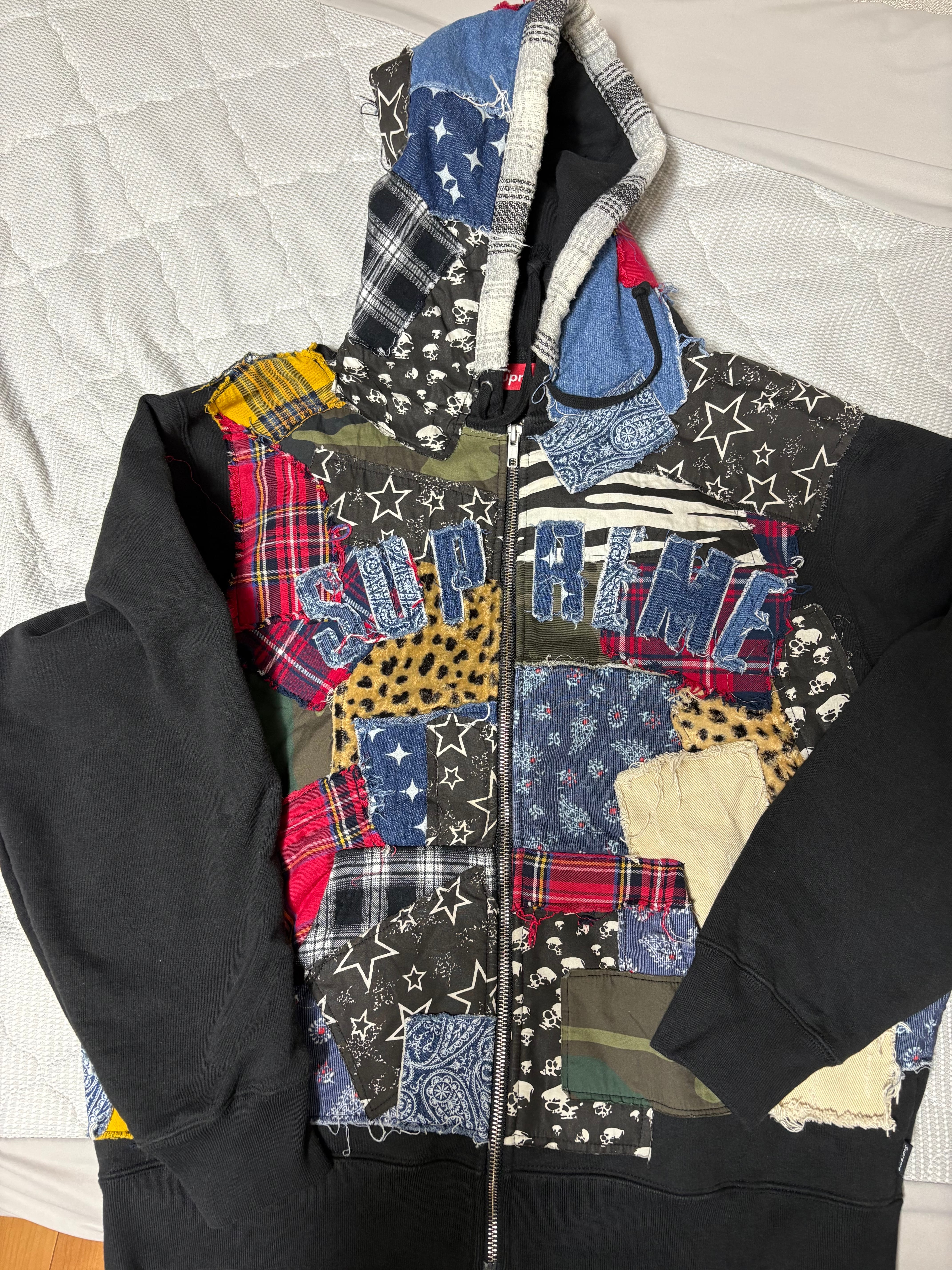 FACETASM Waffle Knit Zip Hoodie 