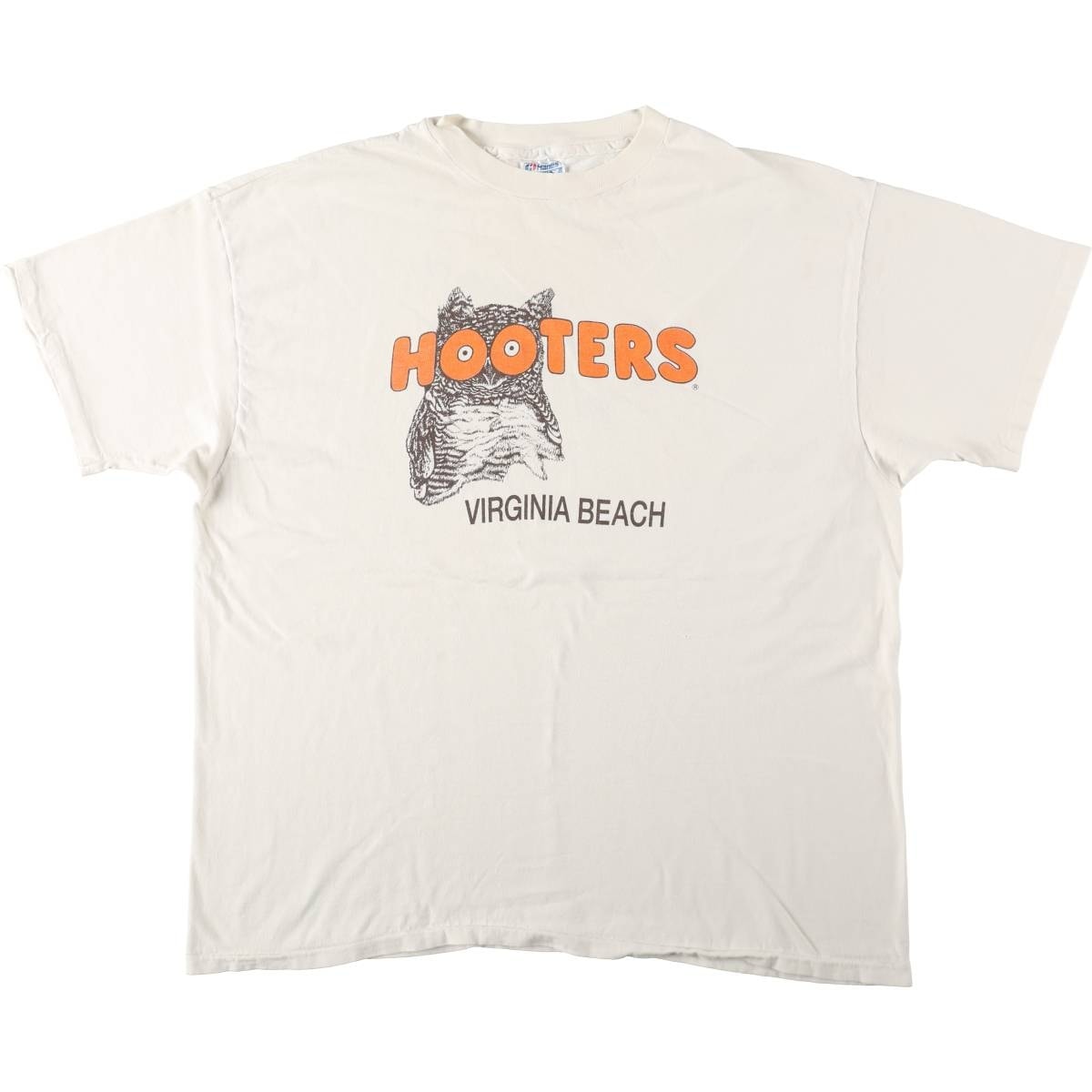古着 90年代 ヘインズ Hanes BEEFY-T HOOTERS フーターズ アドバタイジングTシャツ USA製 メンズXXL相当 ヴィンテージ/eaa656389