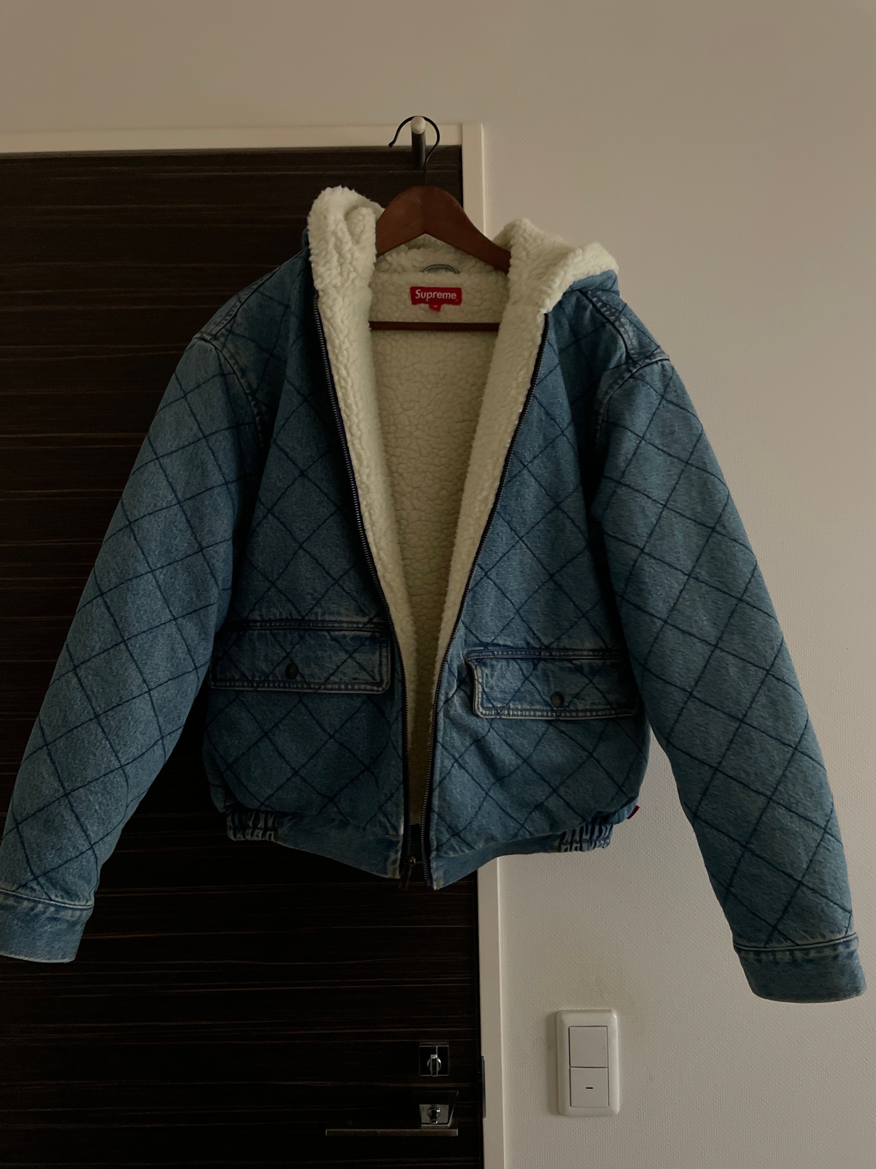 supreme18awQuilted Denim Pilot Jacket
