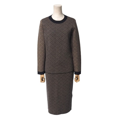 ■未使用品■Weekend Max Mara ウィークエンド マックスマーラ スカートセットアップ サイズトップスS/スカートXS ニット セーター ミモレ スカート 総柄 20251106/RA6564