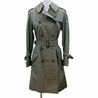 極美品 バーバリー トレンチコート 玉虫色 レディース 82-92-155