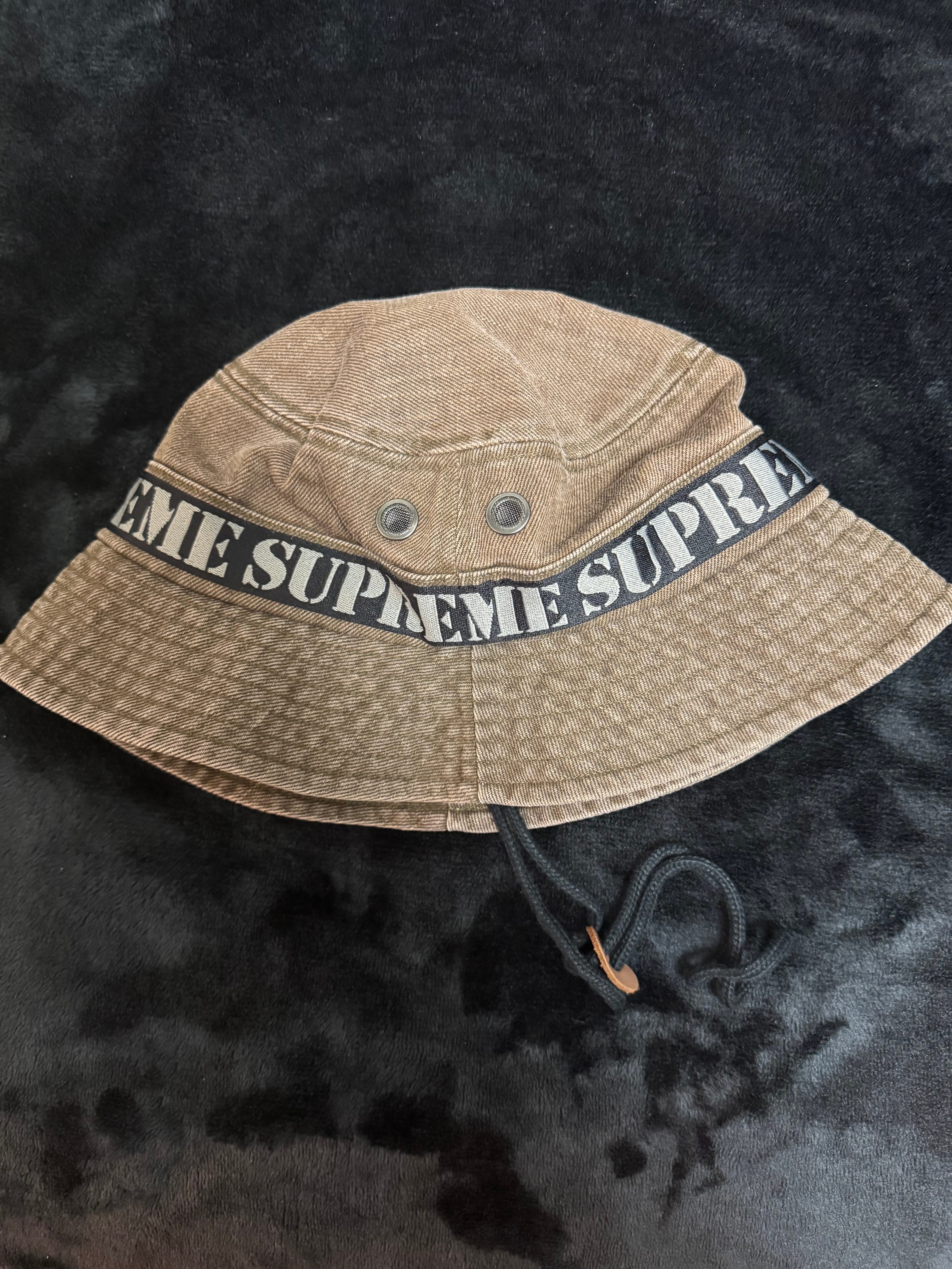 シュプリーム ステンシル ウェビング ブーニー / ブラック Supreme Stencil Webbing Boonie 