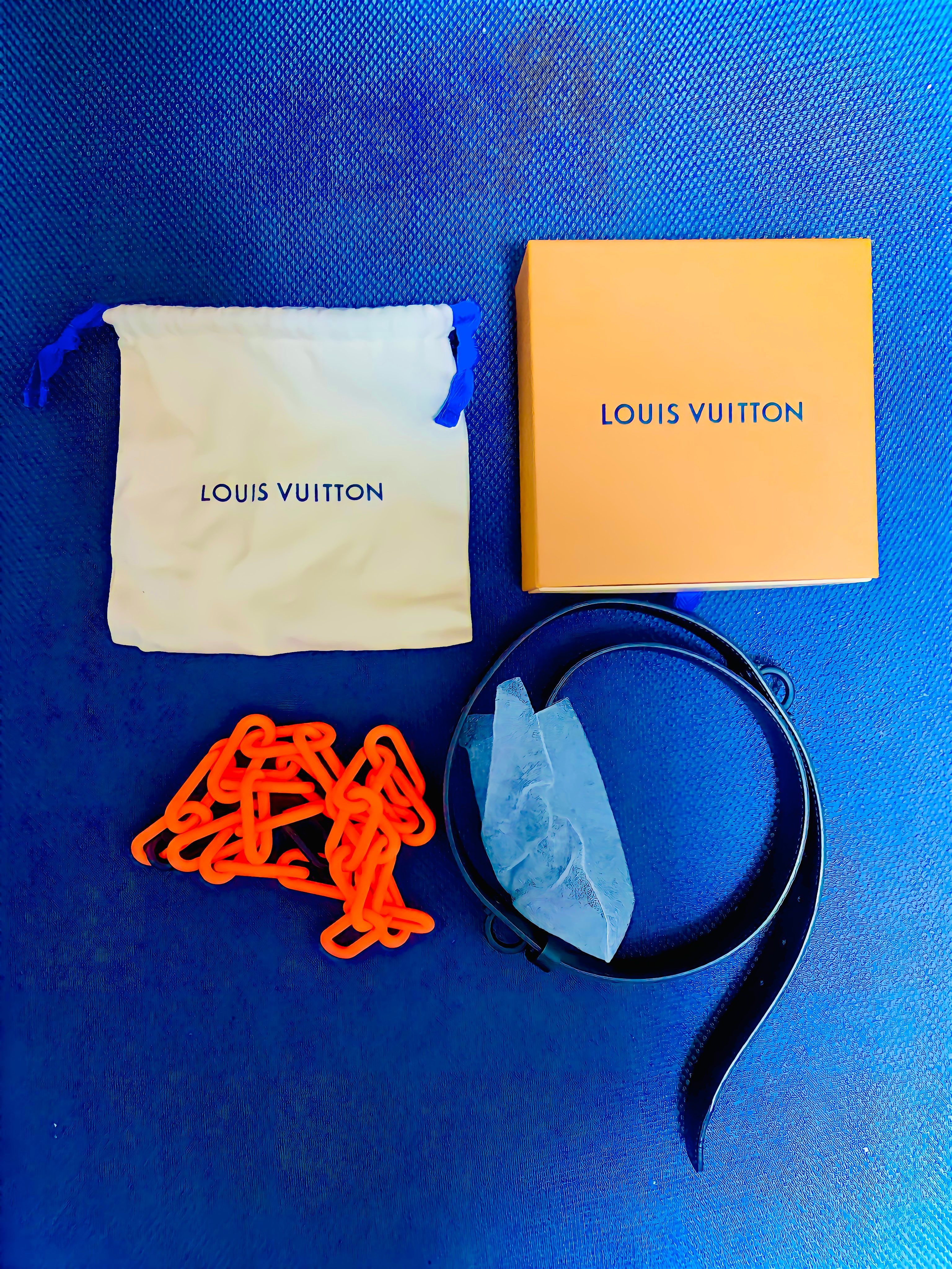 ヴァージルアブロー チェーンデザインモノグラムレザーベルト MP008T