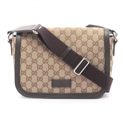グッチ GUCCI GGキャンバス ショルダーバッグ バッグ キャンバス レザー レディース ベージュ系 / ブラウン系 449172 【中古】