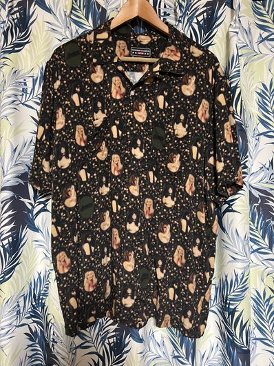 Supreme x HYSTERIC GLAMOUR Blurred Girls Rayon S/S Shirt "Black"