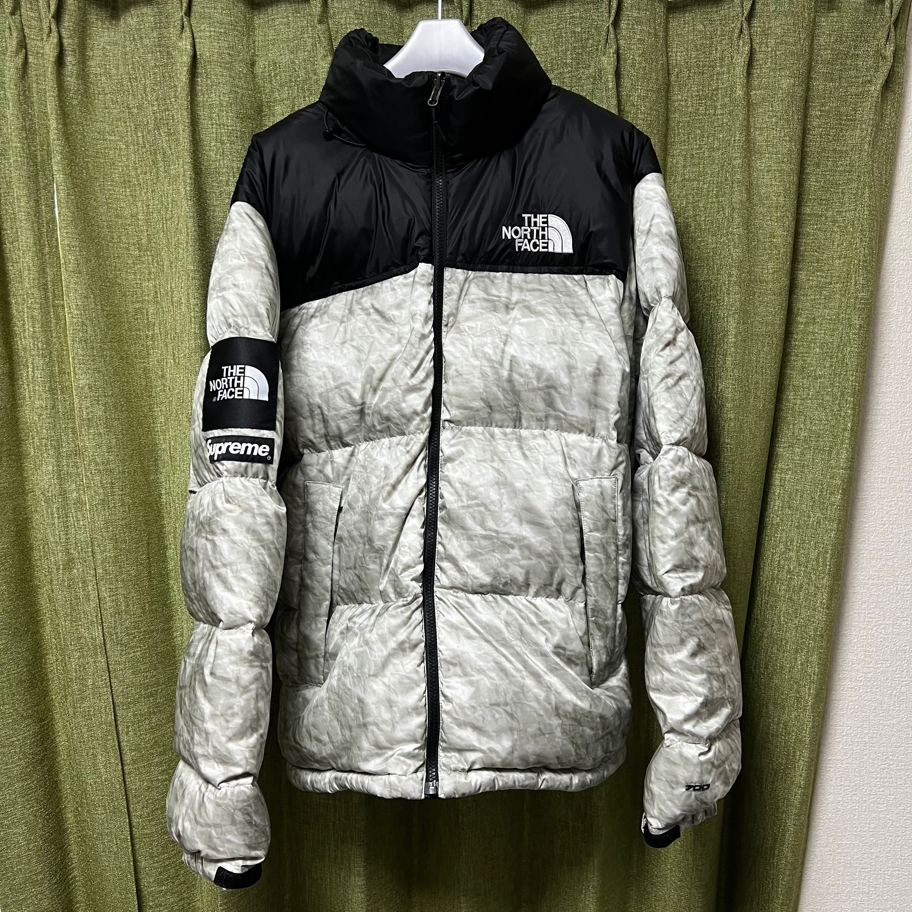 Supreme x The North Face Nuptse Jacket "White Paper Print"