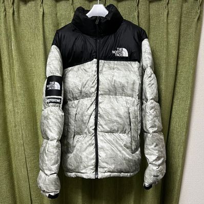 Supreme x The North Face Nuptse Jacket "White Paper Print"