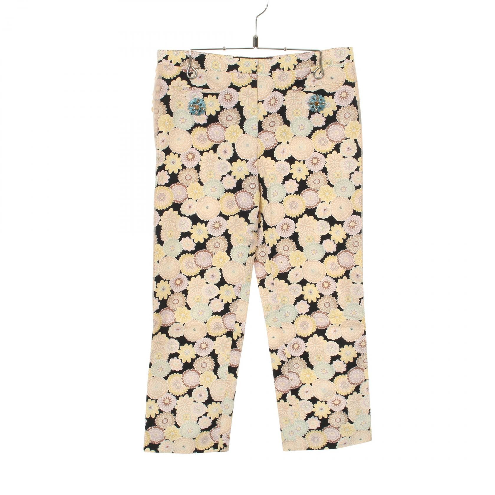 ルイ・ヴィトン LOUIS VUITTON パンツ 衣料品 ボトムス コットン レディース ブラック系 / マルチカラー RW0614 【中古】