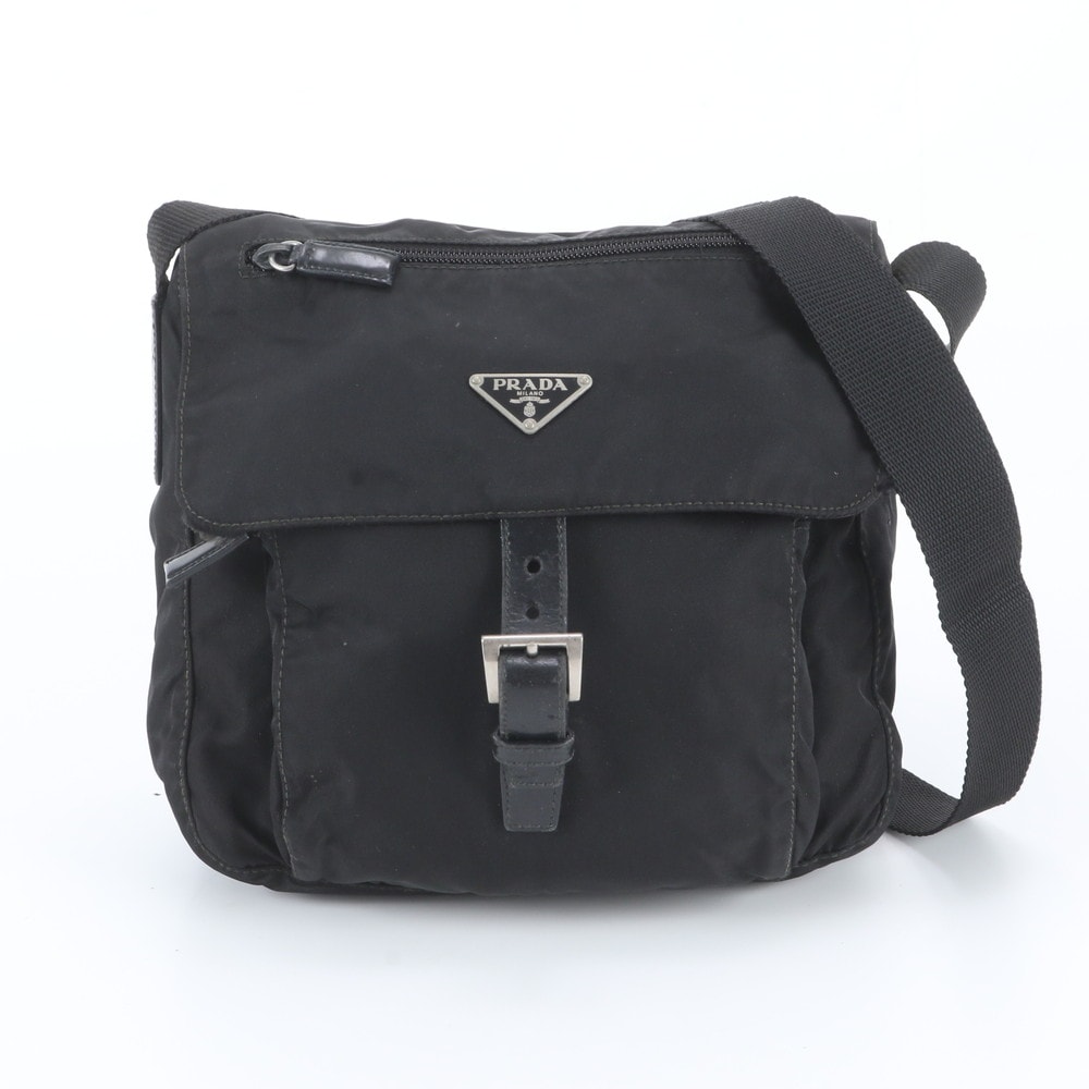 ■美品 プラダ テスート ナイロントライアングルロゴ 白タグあり