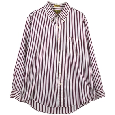 古着 ~90年代 エルエルビーン L.L.Bean 長袖 ボタンダウンストライプシャツ メンズL相当 ヴィンテージ/rab181205