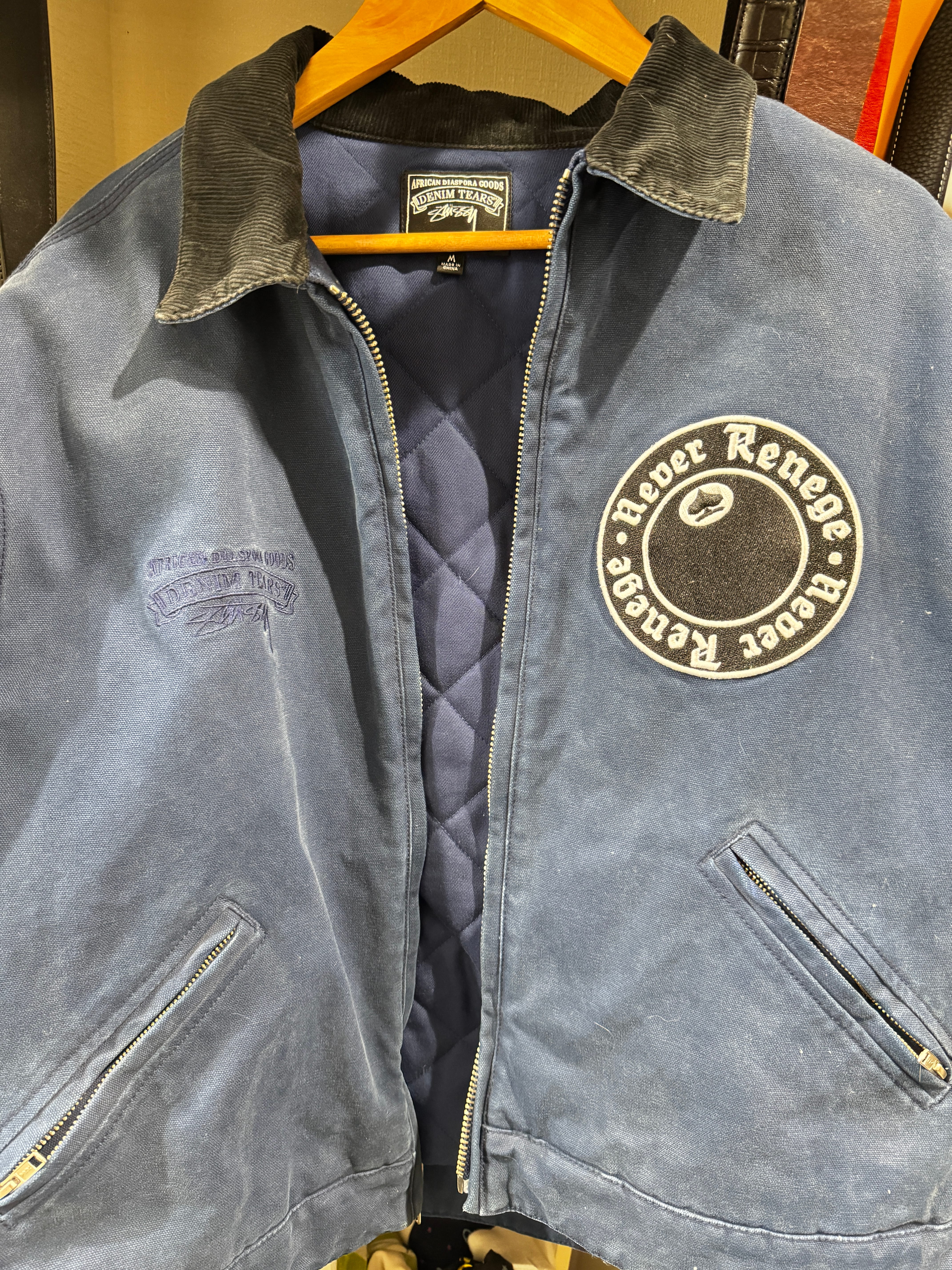 Stussy x Denim Tears Canvas Jacket "Blue"