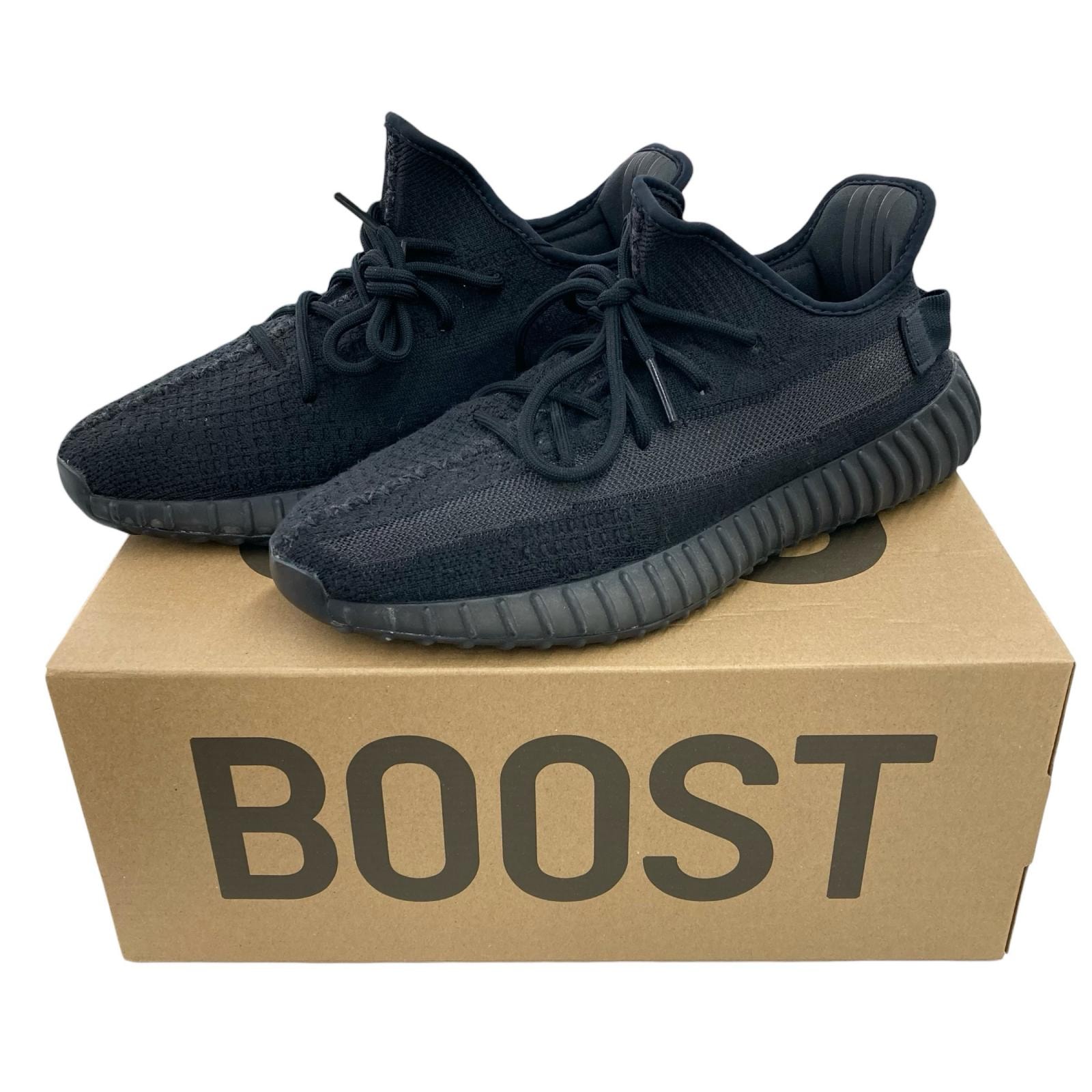 186001 現状品 adidas アディダス YEEZY Boost 350V2 スニーカー 27.5cm ブラック メンズ