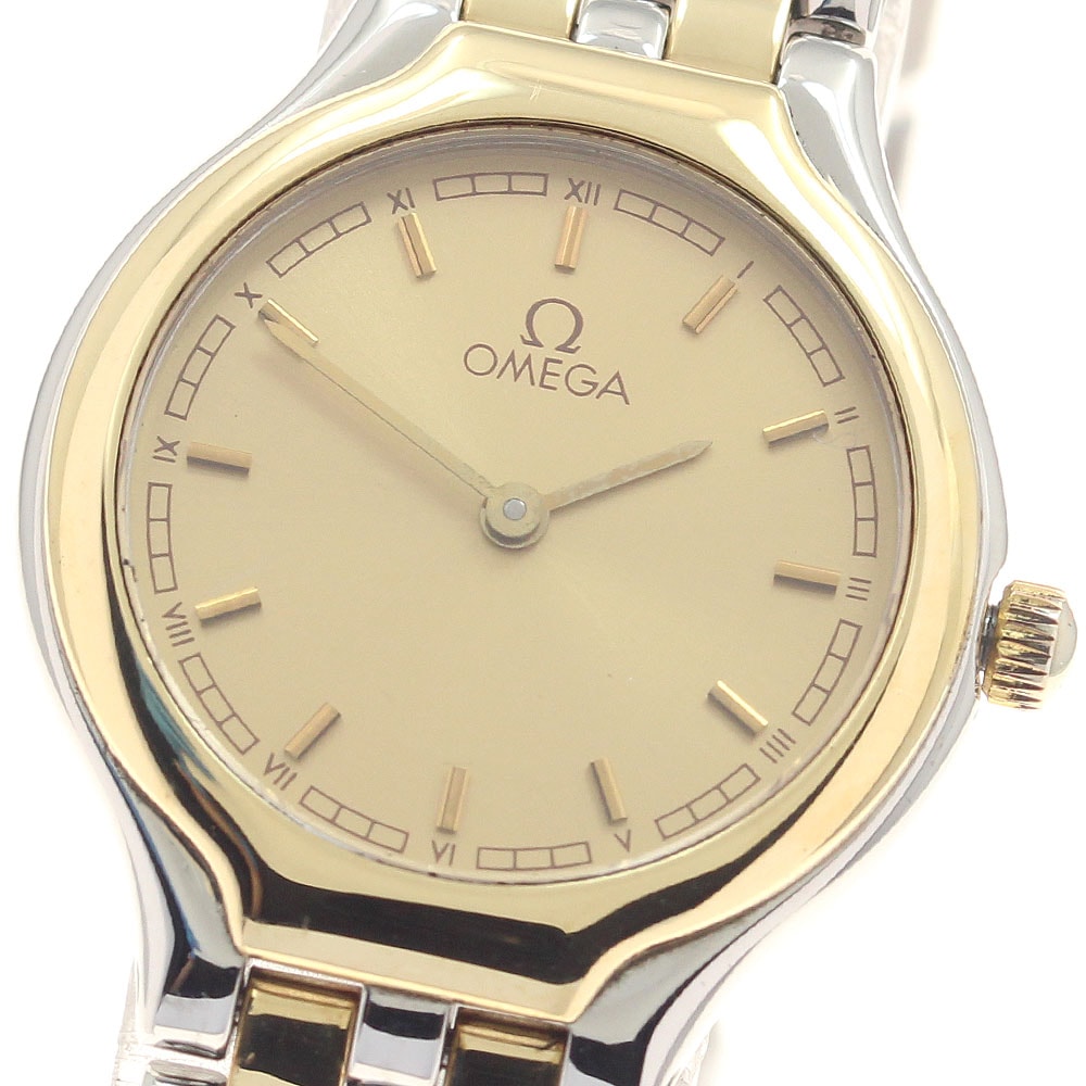 オメガ OMEGA デビル YGコンビ クォーツ レディース _954147