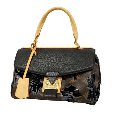 【6dc2345】ルイヴィトン ハンドバッグ モノグラム フルールドュジュカルーゼル M40434 ブラック ブラウン【中古】レディース