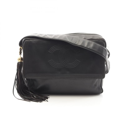 シャネル CHANEL ココマーク ショルダーバッグ バッグ ラムスキン(羊革) レディース ブラック系 【中古】