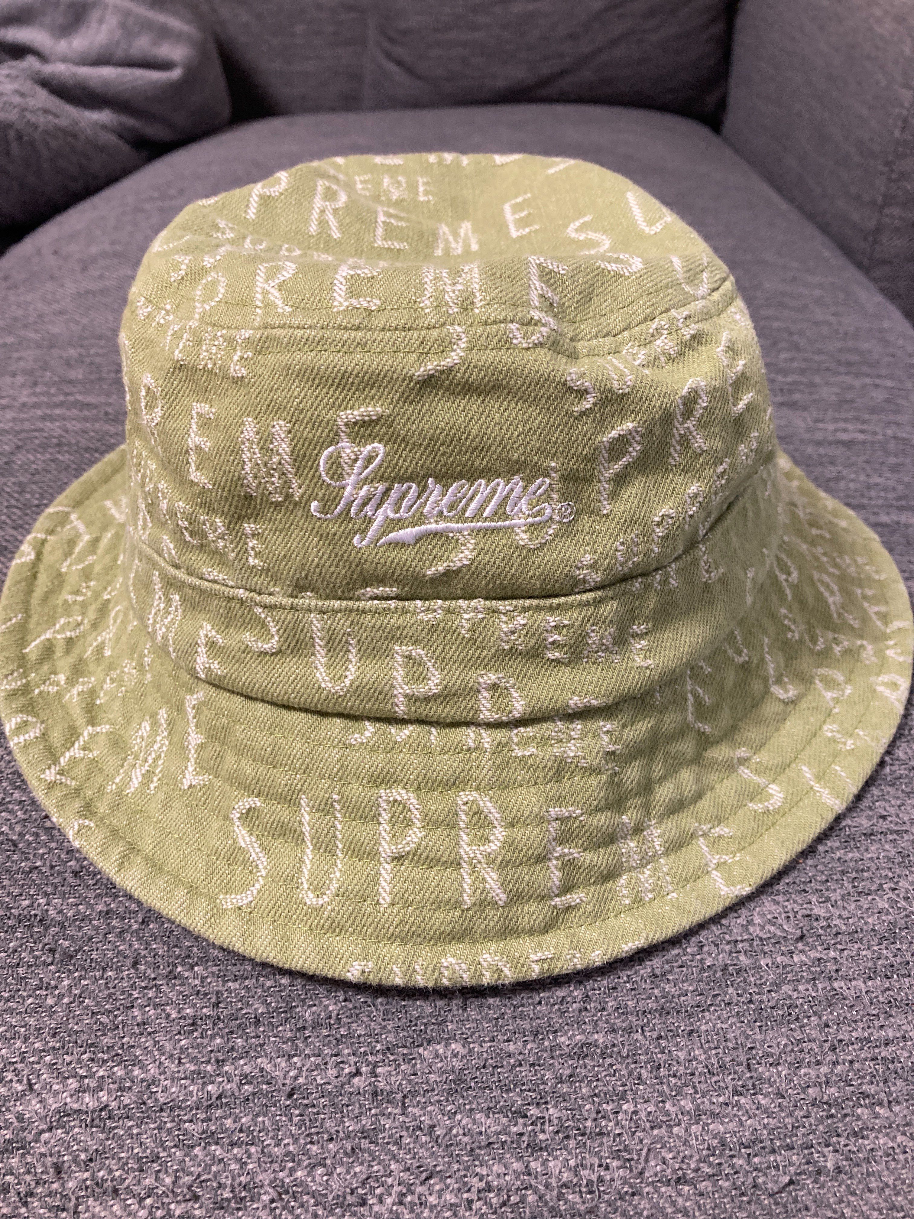 Supreme Warp Jacquard Logos Denim Crusher "Sage"
