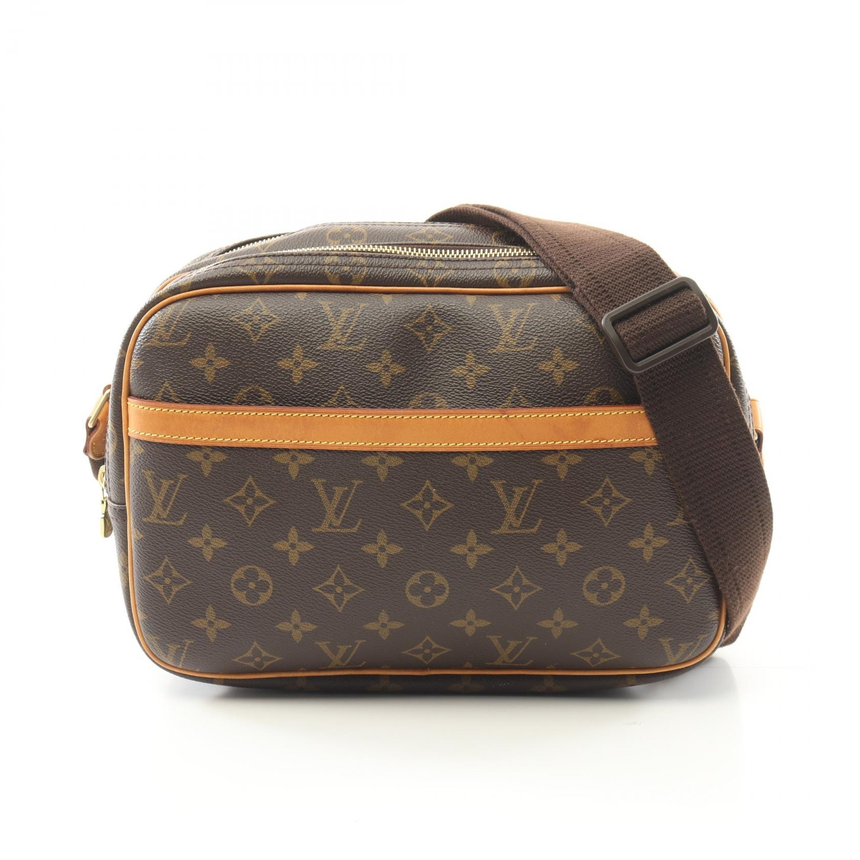 ルイ・ヴィトン LOUIS VUITTON リポーターPM ショルダーバッグ バッグ PVCコーティングキャンバス レザー モノグラム レディース ブラウン系 M45254 【中古】