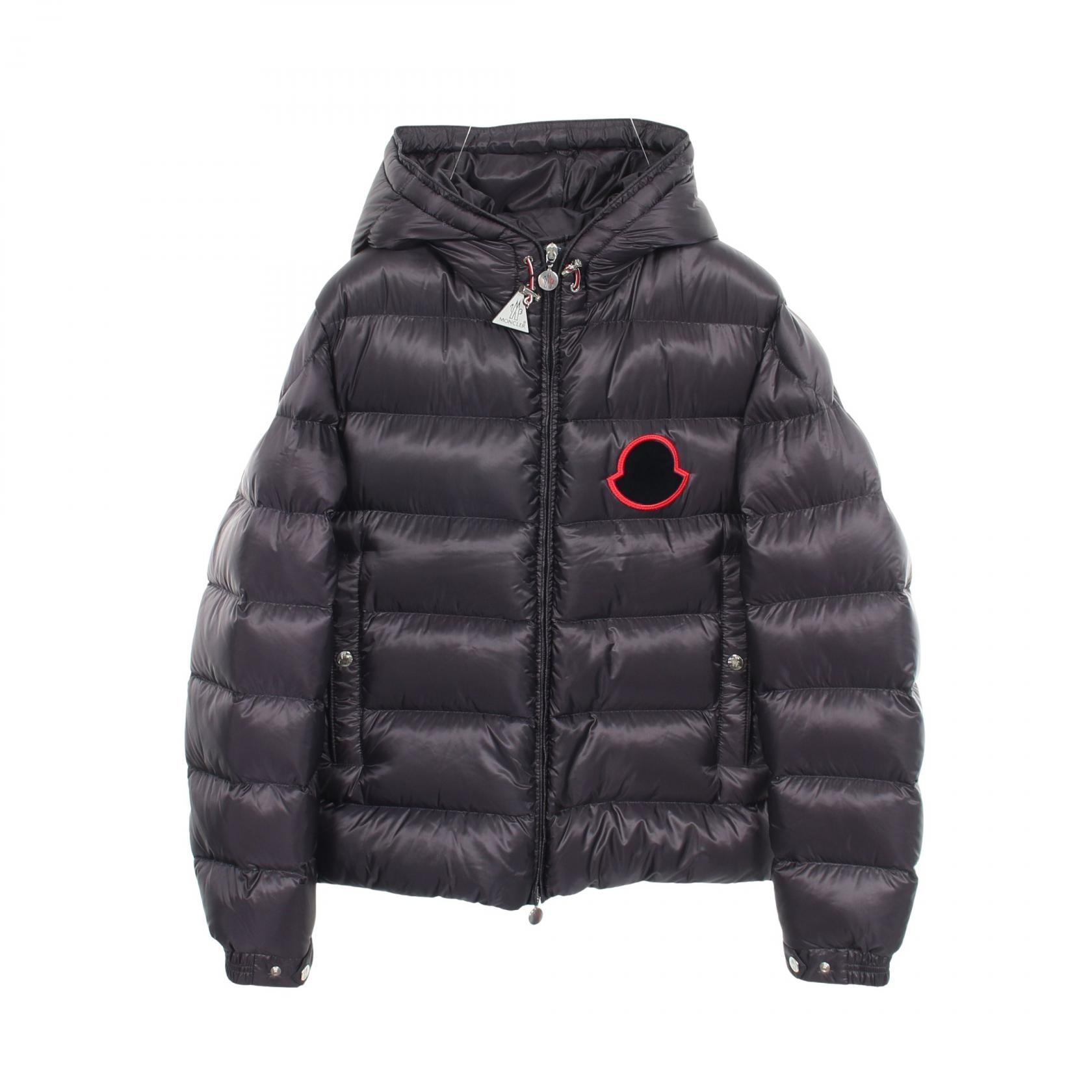 モンクレール MONCLER SASSIERE フード付き ダウンジャケット 衣料品 アウター ナイロン メンズ ネイビー系 【中古】