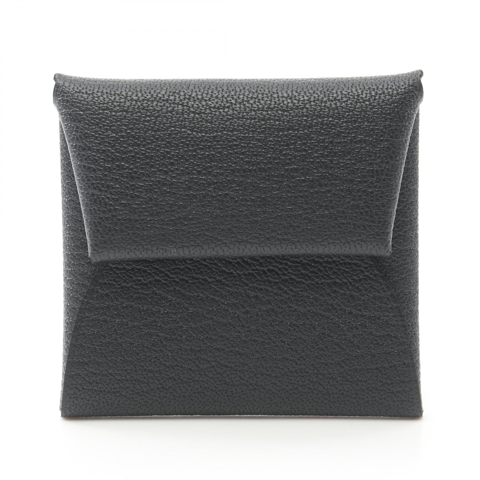 エルメス HERMES バスティア ヴェルソ コインケース 財布 シェーブル シェーブル ブラック（エルメス） W刻印（2024年製造） レディース ブラック系 ブラック/W刻 【中古】