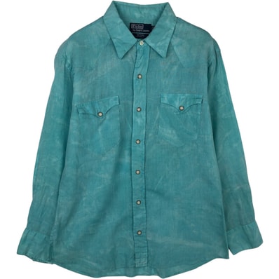 古着 ラルフローレン Ralph Lauren POLO by Ralph Lauren CLASSIC FIT 長袖 ウエスタンシャツ メンズM相当/eaa477462