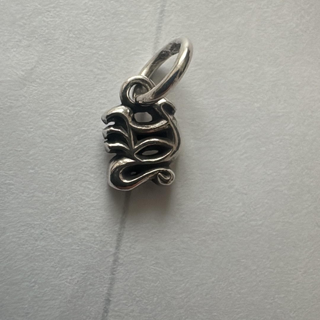Chrome Hearts Alphabet Stack Charm Y Initial Charm "Silver"