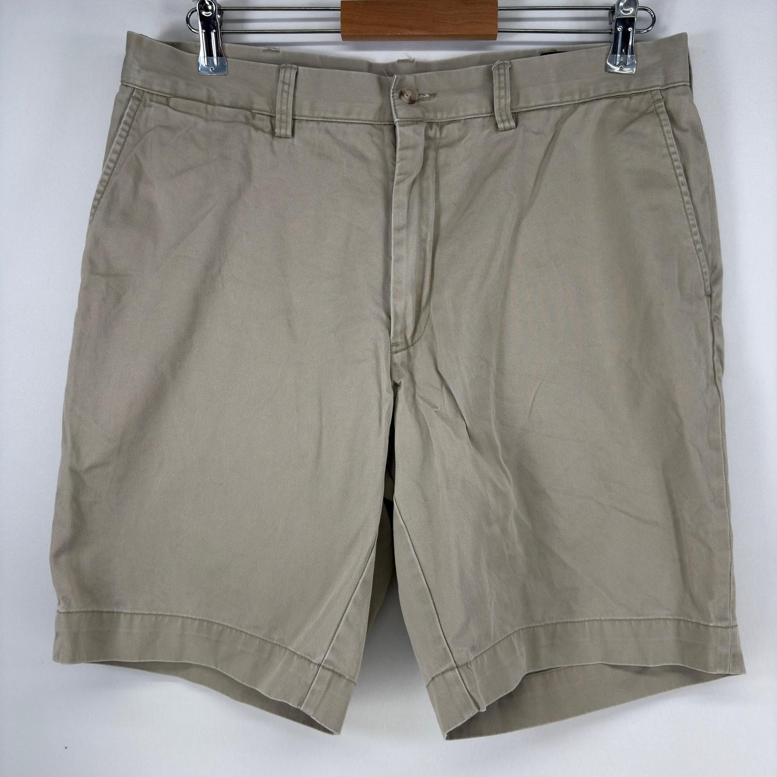 古着 ポロバイラルフローレン Polo by Ralph Lauren ショートパンツ ジップ ワンポイントロゴ ハーフパンツ w35 アイボリー メンズ