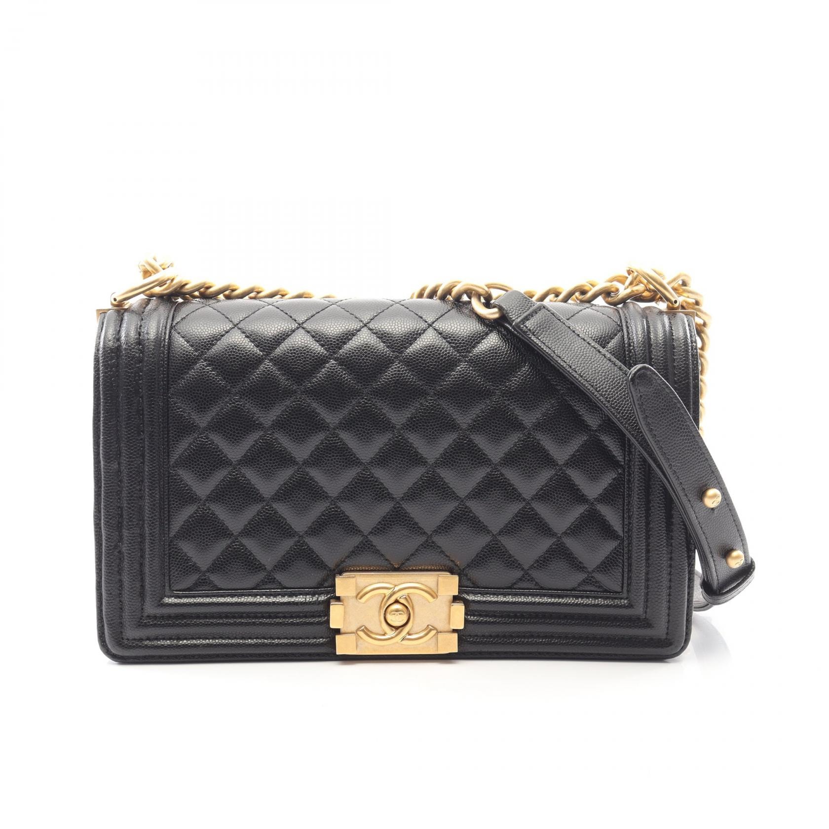 シャネル CHANEL ボーイシャネル ショルダーバッグ バッグ カーフ(牛革) レディース ブラック系 A67086 【中古】
