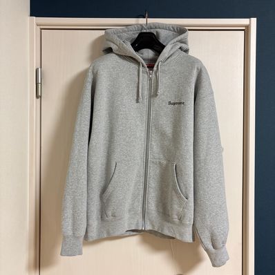 Supreme Crest Zip Up Hooded Sweatshirt "Heather Grey"