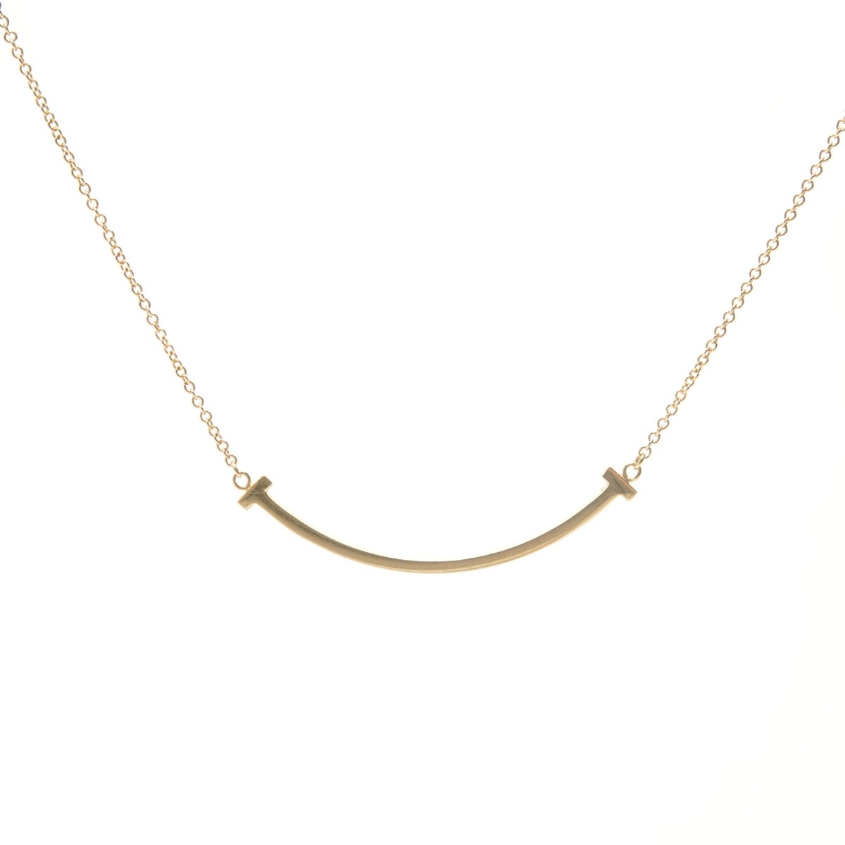ティファニー TIFFANY&Co. Au750 T スマイル ネックレス【中古】