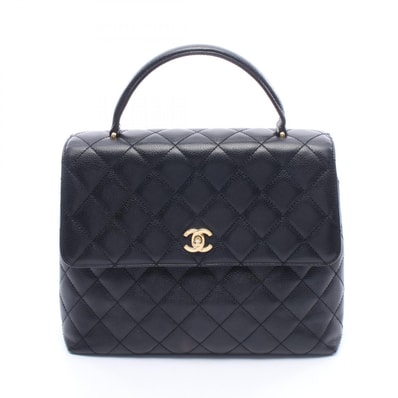 シャネル CHANEL マトラッセ ハンドバッグ バッグ キャビアスキン(グレインドカーフ) レディース ブラック系 A12397 【中古】