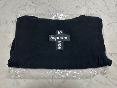 Supreme Cross Box Logo Hooded Sweatshirt "Black"
