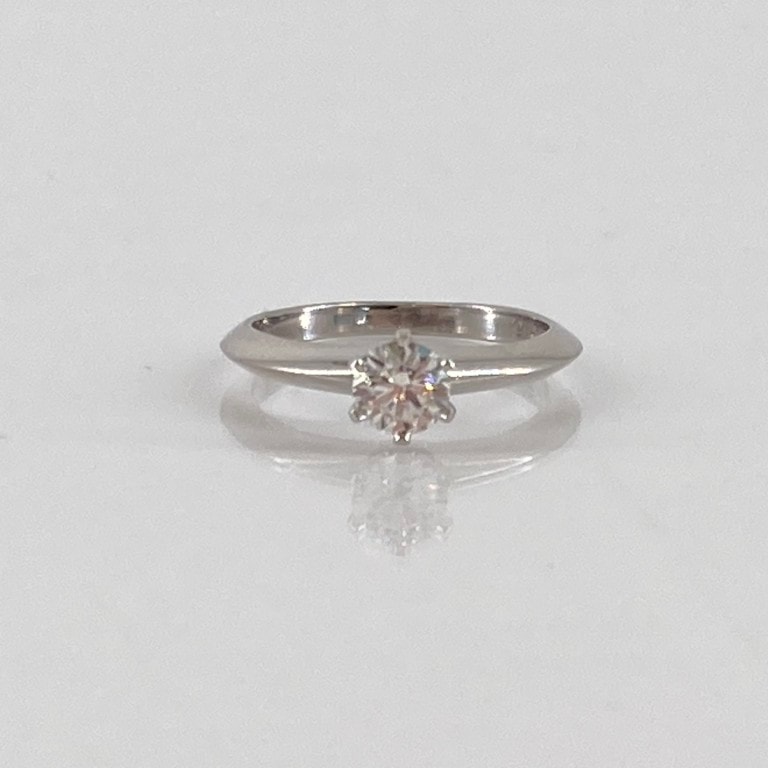 TIFFANY&Co.(ティファニー) ソリティア ダイヤモンド #8.5号 Pt950プラチナ リング・指輪 3.46g シルバー